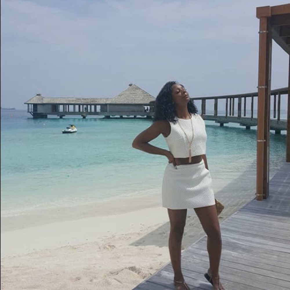 Express two-piece White Resort Wear